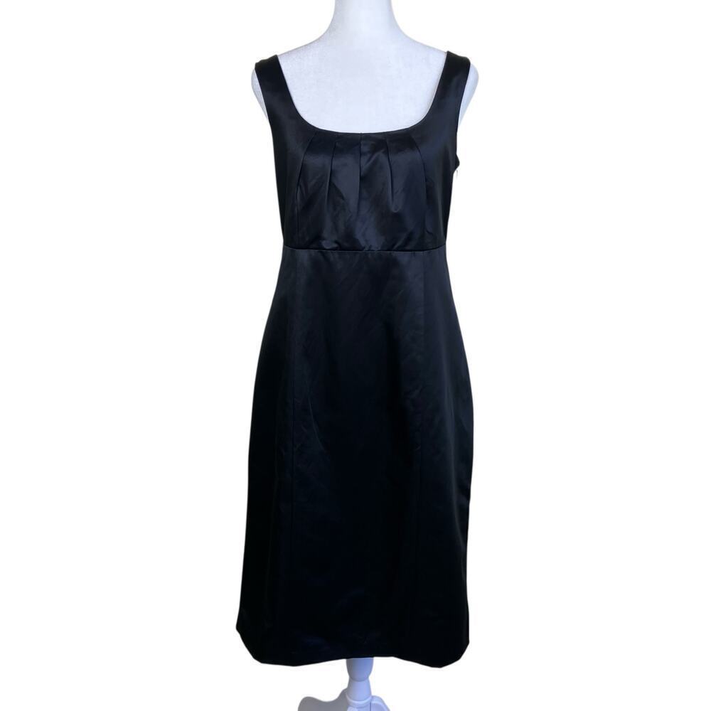 Banana Republic Y2K Sexy Little Black Dress Babydoll Bodice Silk Blend Fitted - Picture 3 of 16